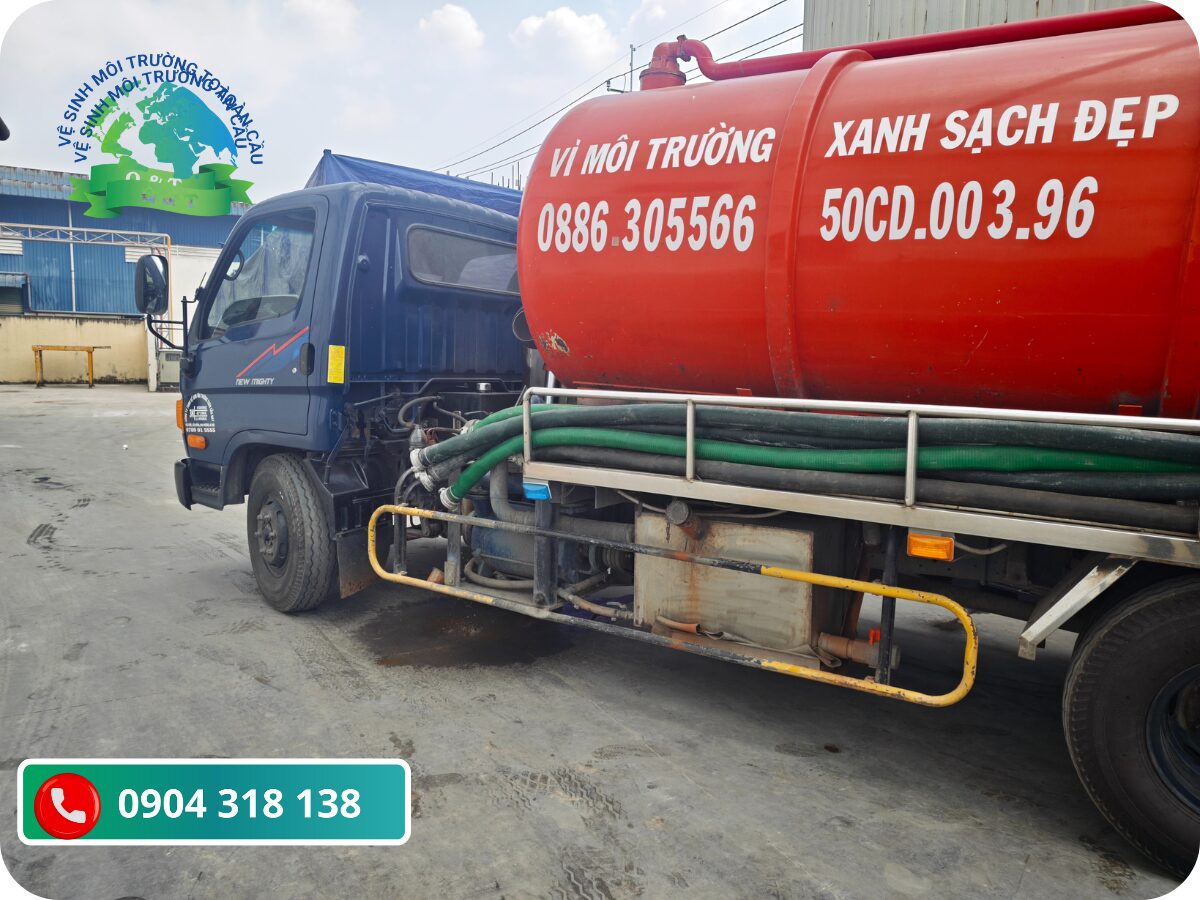 Quy trình hút bể phốt chuyên nghiệp 5 bước