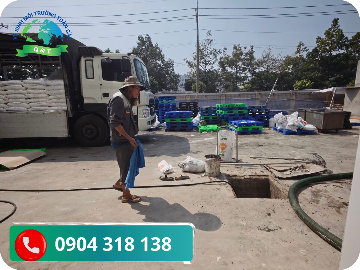 Quy trình hút bể phốt Hồng Bàng chuyên nghiệp