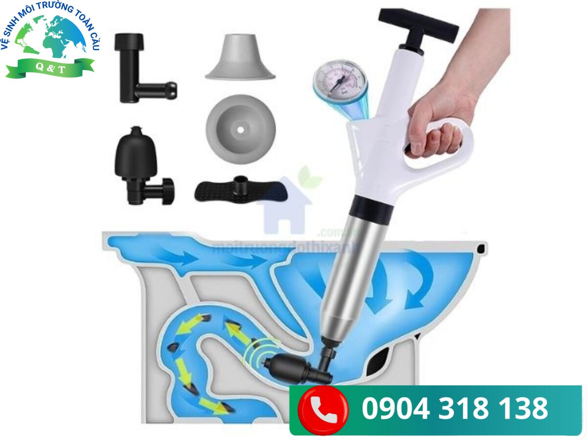 Thông cống bằng máy nén khí - Toàn Cầu Quyết Thắng